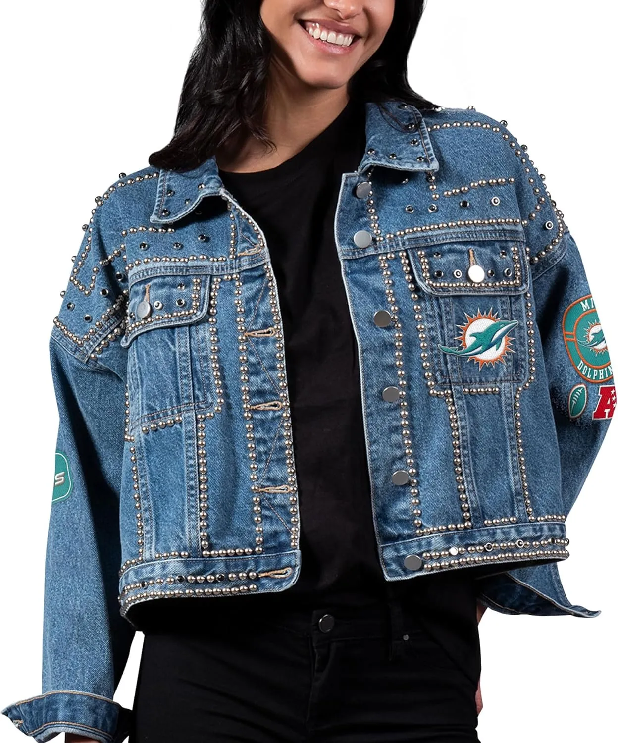 G-III Sports Women's NFL First Finish Medium Full-Button Jacket