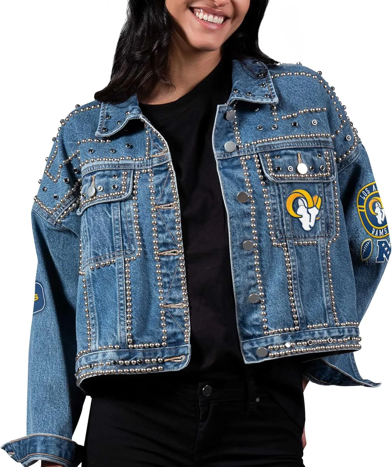 G-III Sports Women's NFL First Finish Medium Full-Button Jacket