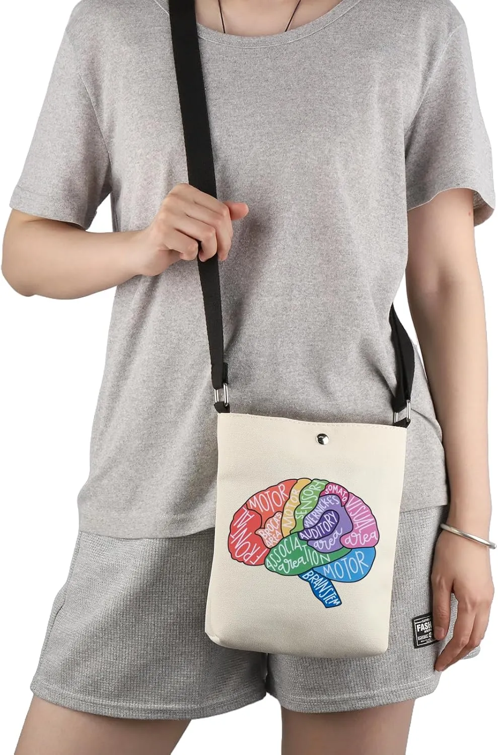 G2TUP Brain Anatomy Gift Neuroscience Cosmetic Bag Neurology Nurse Makeup Bag Nursing S-tudent Anatomical Layout Brain Zipper Travel Bag