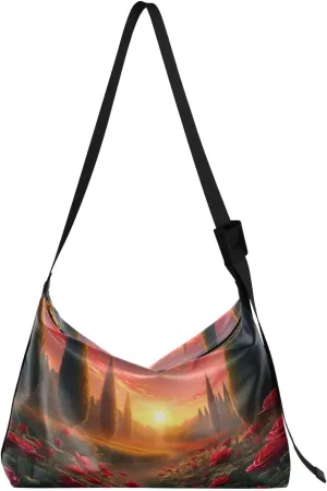 GAIGEO Valentine's Day Gifts Faux Leather Bag, Men Shoulder Bag Leather, Leather Crossbody Bag