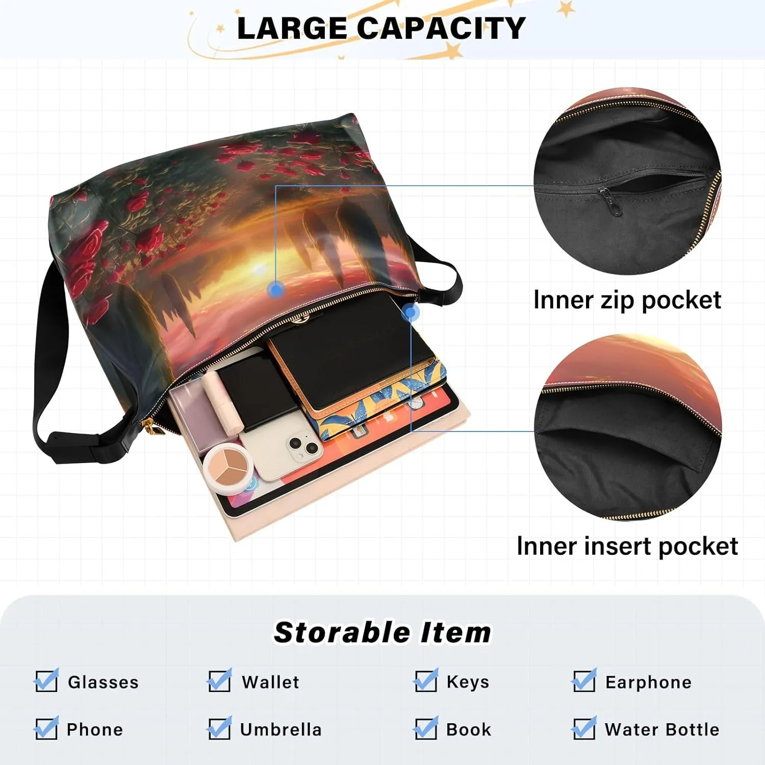 GAIGEO Valentine's Day Gifts Faux Leather Bag, Men Shoulder Bag Leather, Leather Crossbody Bag