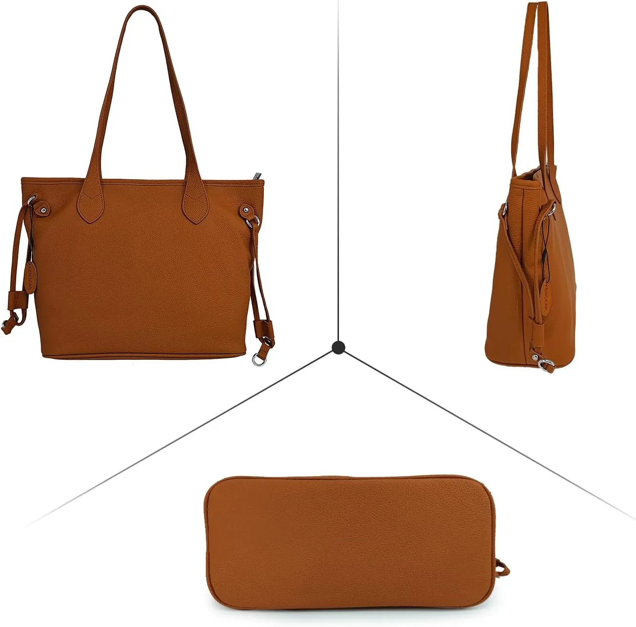 Genuine Leather Large Tote Bag for Women, Stylish Handbag, and Large Capacity Shoulder Bag