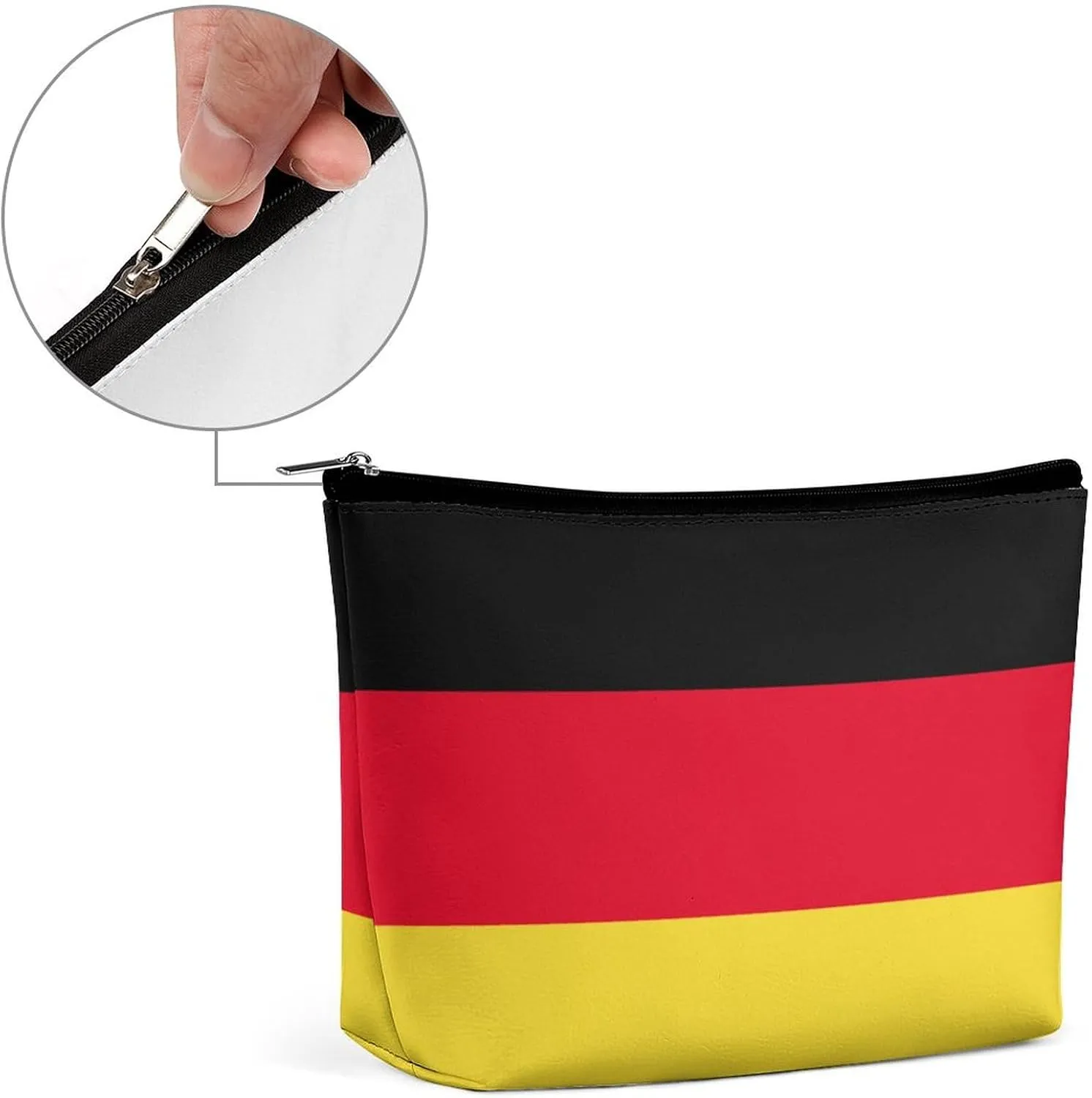 Germany Flag Travel Cosmetic Bag for Women Lightweight Makeup Organizer Pouch for Purse