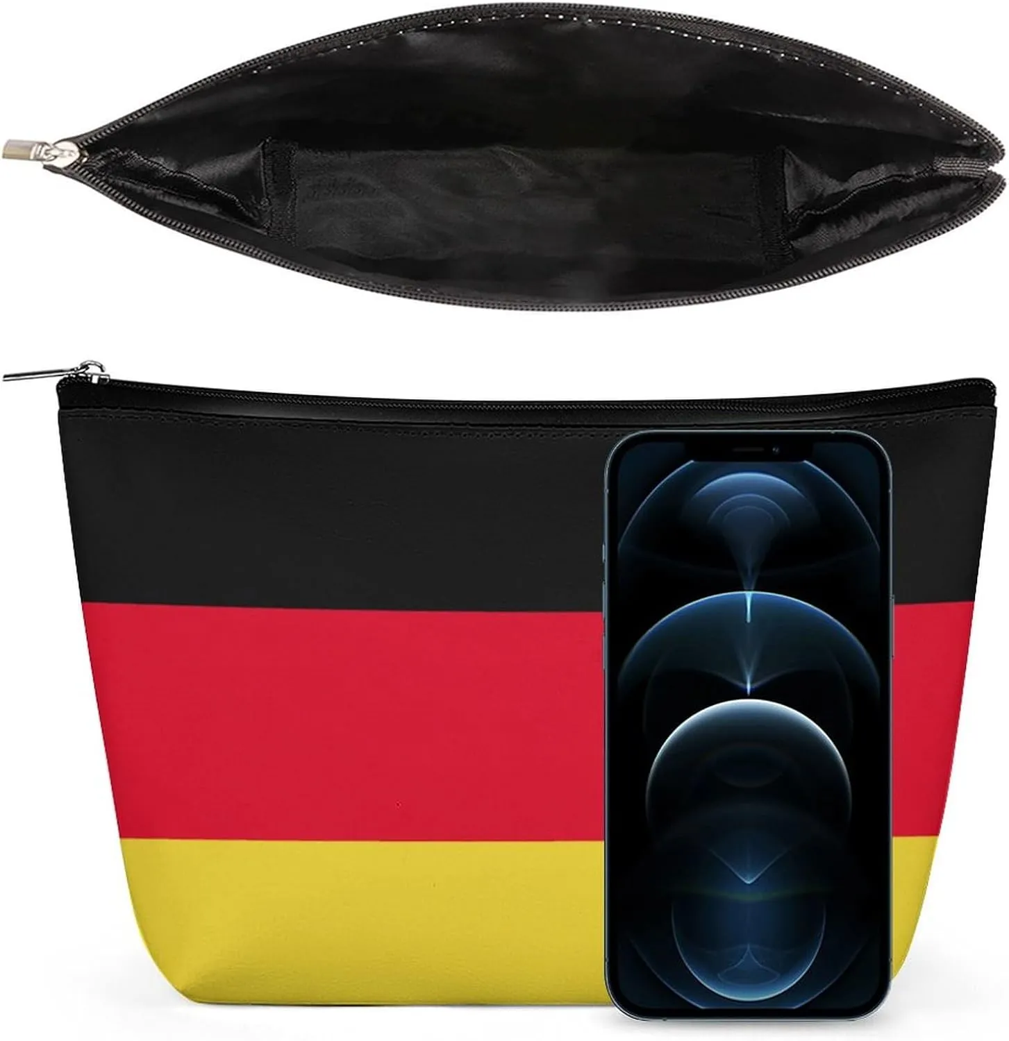 Germany Flag Travel Cosmetic Bag for Women Lightweight Makeup Organizer Pouch for Purse