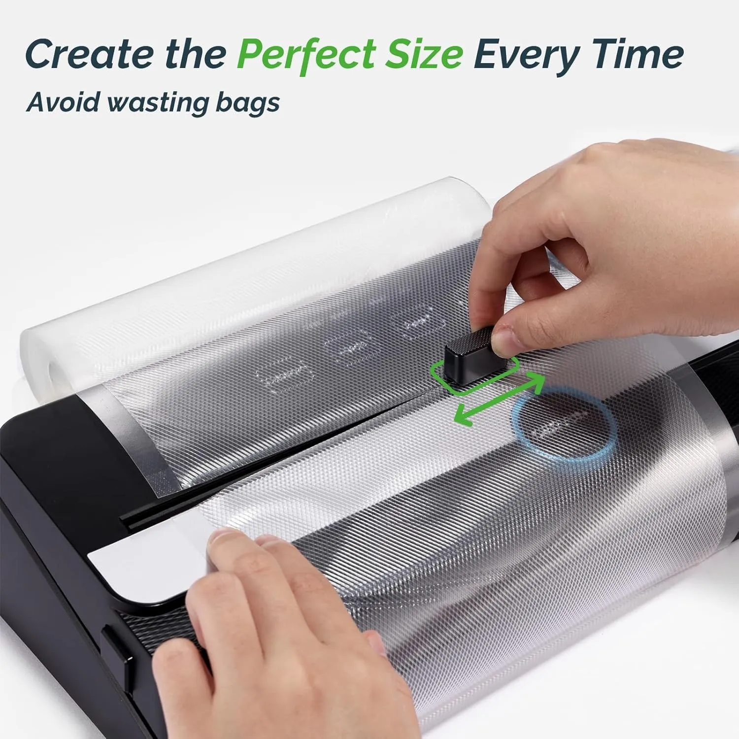 GERYON Vacuum Sealer Rolls, 2 Packs 8" x 50' Food Vacuum Sealer Bags Rolls Work with All Brand Food Sealer Machine