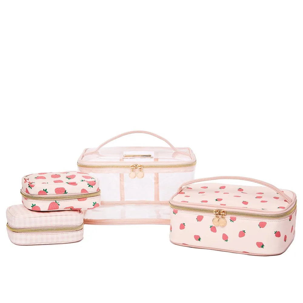 Getaway Cosmetic Set Mini Strawberry Print