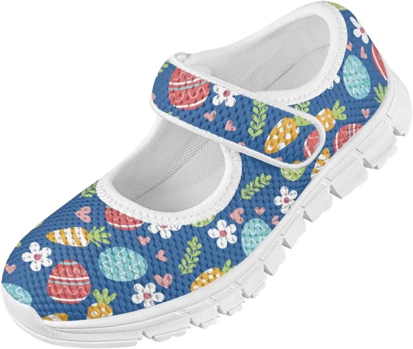 Girls St. Patrick's Day Shoes Mesh Slip On Casual Sneaker Comfort Non Slip Travel Walking Shoe Easter Party Shoes White Sole US 11-15
