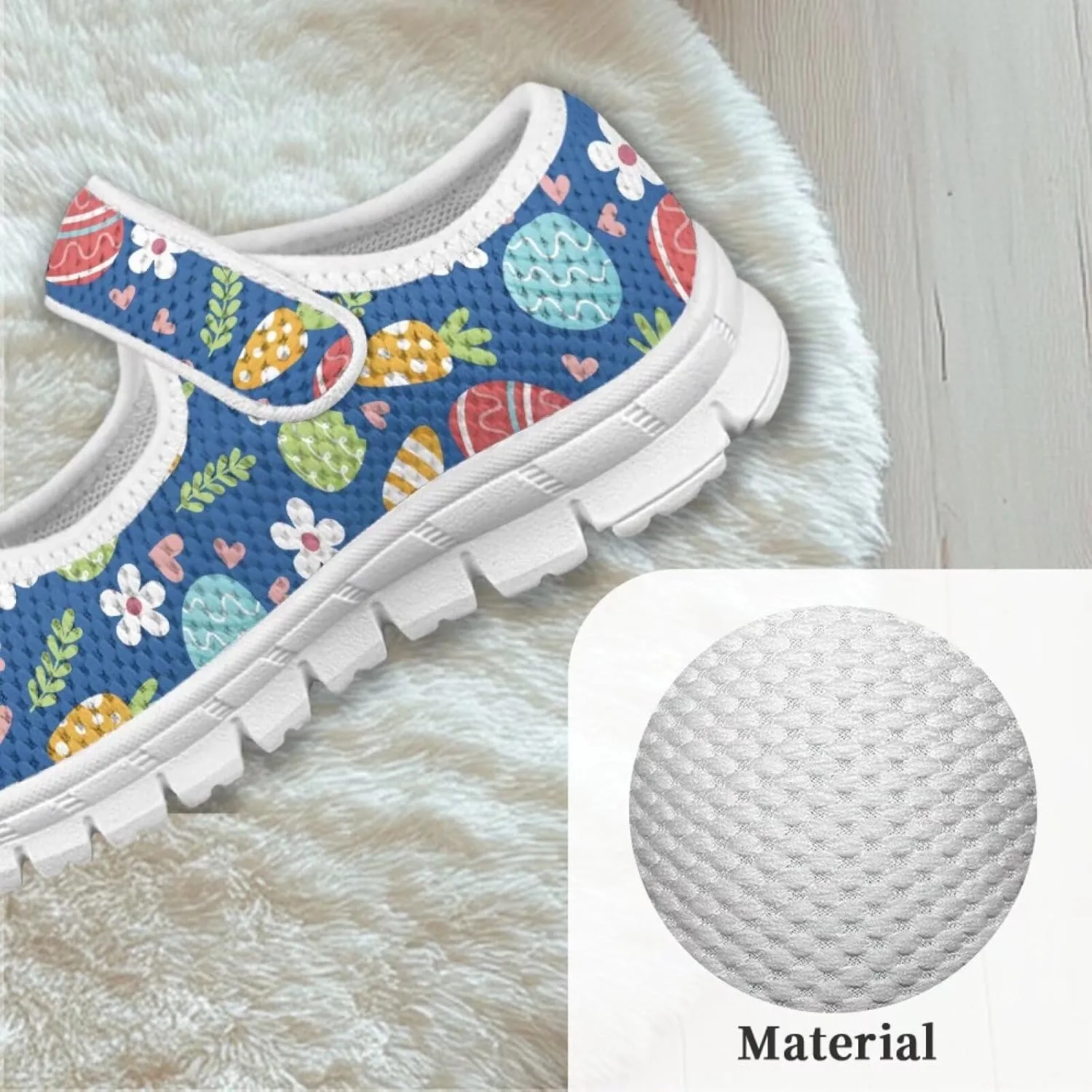 Girls St. Patrick's Day Shoes Mesh Slip On Casual Sneaker Comfort Non Slip Travel Walking Shoe Easter Party Shoes White Sole US 11-15