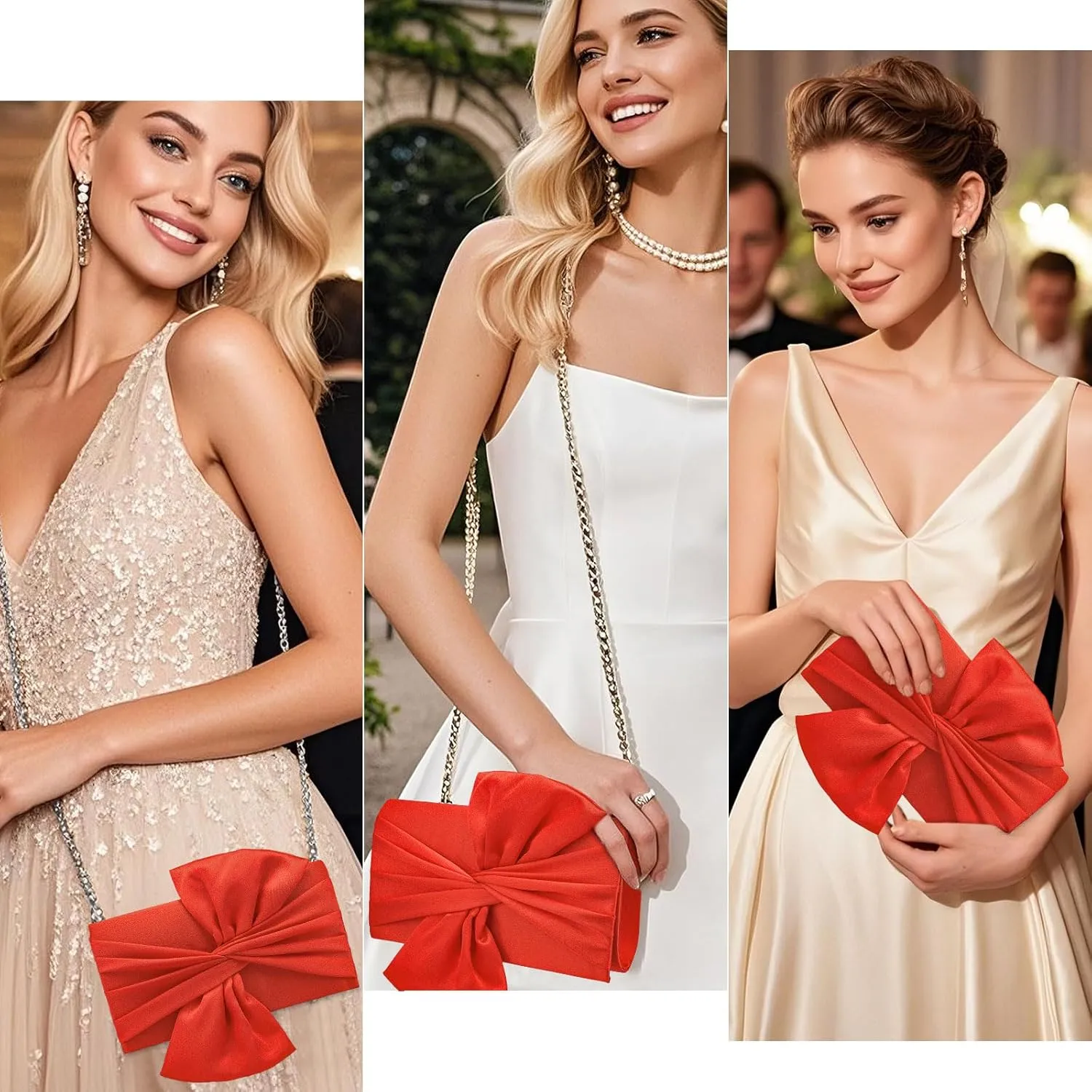 Glitter Clutch Bags for Women Evening Wedding Purse Sparkly Shiny Handbag for Women Elegant Ladies Party Clutches
