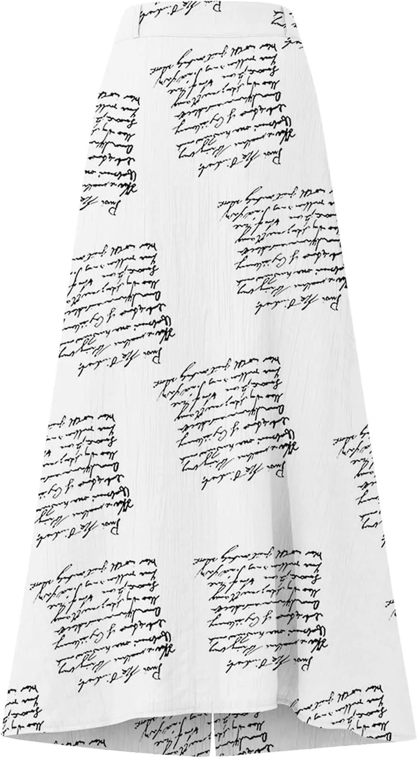 GORIFE Womens Soft Floor-Length Maxi Skirt Summer Solid Color Skirt Cotton Linen Button Front Maxi Skirt