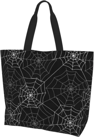 Gothic Goth Bat Tote Bag Reusable Shopping Bag Grocery Bags Fashion Shoulder Bag for Women Men