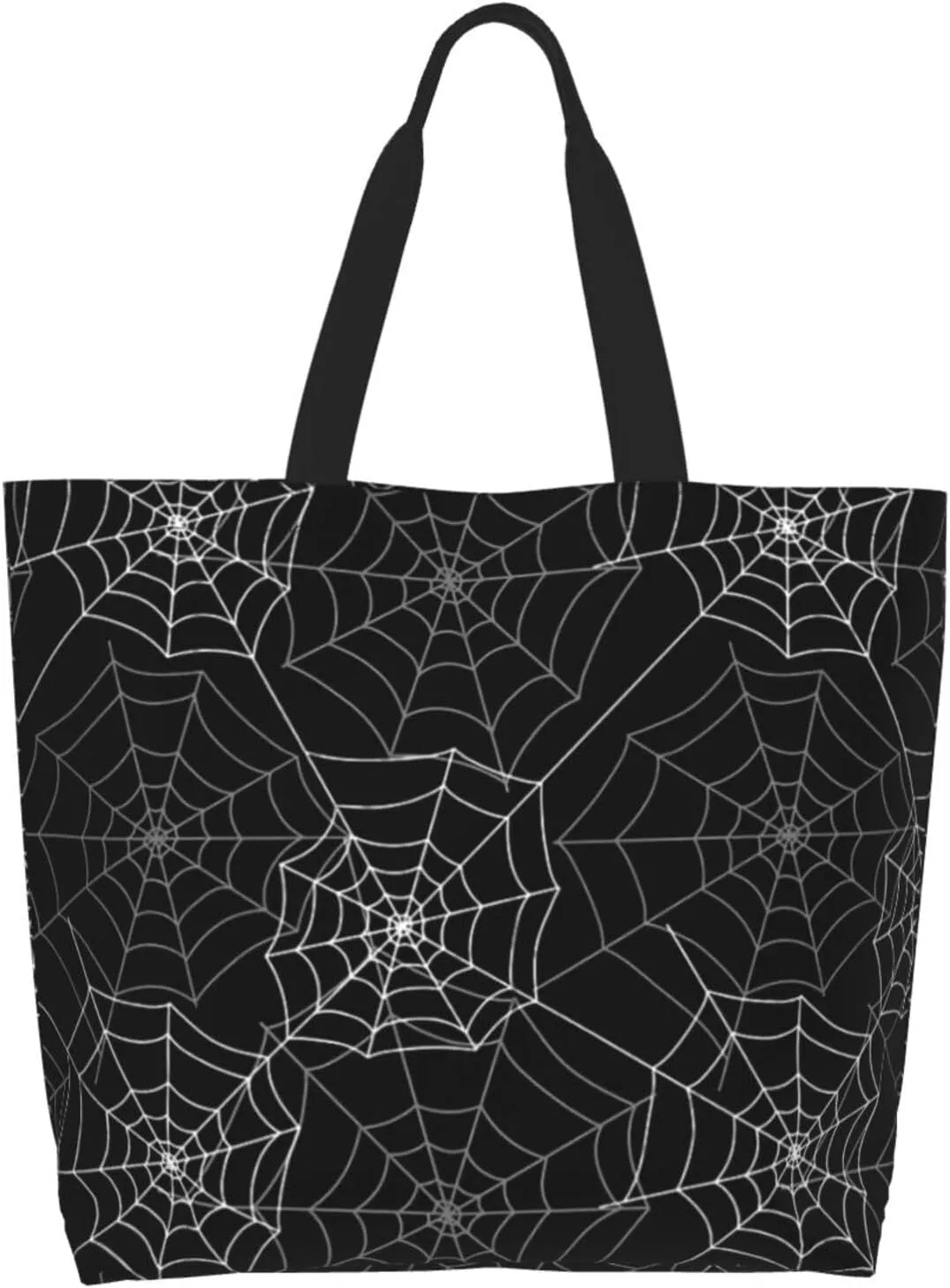 Gothic Goth Bat Tote Bag Reusable Shopping Bag Grocery Bags Fashion Shoulder Bag for Women Men