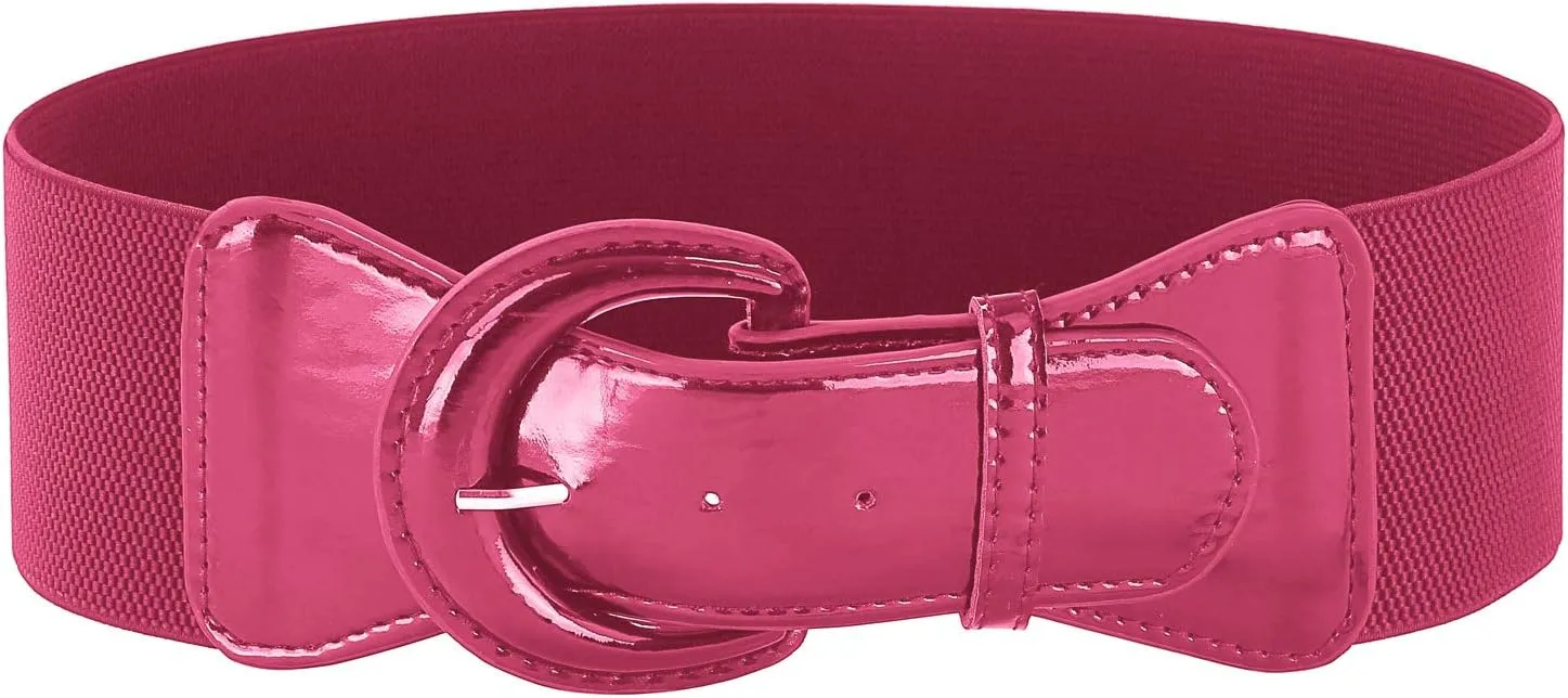 GRACE KARIN Women's Wide Stretchy Cinch Belt 3 Inch Vintage Chunky Buckle Belts S-XXXXL