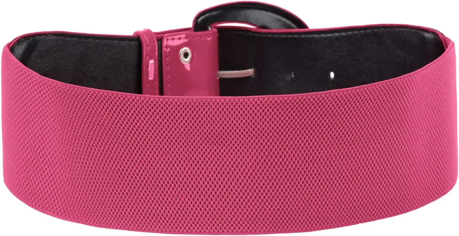 GRACE KARIN Women's Wide Stretchy Cinch Belt 3 Inch Vintage Chunky Buckle Belts S-XXXXL