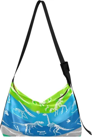 Grunge Dinosaur Dark Colorful PU Leather Women Bag Hobo Large Purse Crossbody Animal Print Women Handbags Purse