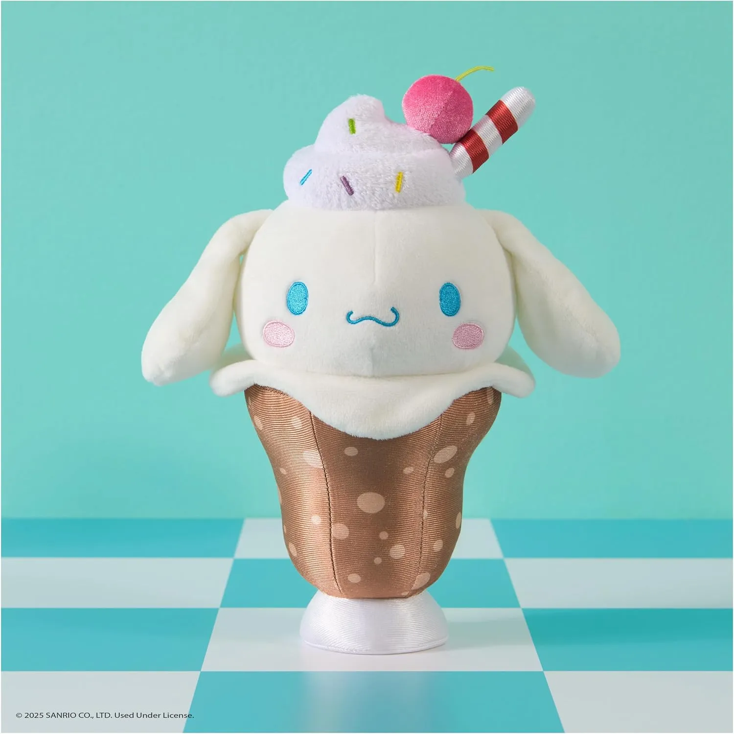 GUND Sanrio Official Hello Kitty and Friends Cinnamoroll Root Beer Float Plush, Collectible Plush Toy, Stuffed Animal for Ages 1 and Up, Pink, 8”