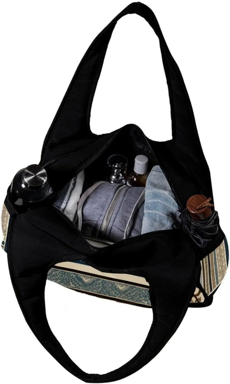Gym Bags for Women,Duffle Bag for Travel,Boho Artistic Flower Ethnic,Gym Bag for Men