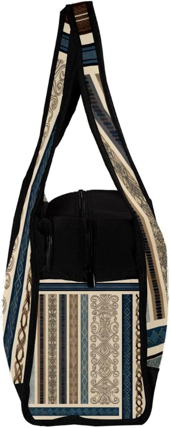 Gym Bags for Women,Duffle Bag for Travel,Boho Artistic Flower Ethnic,Gym Bag for Men