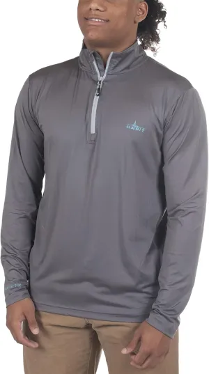 HABIT Men's Black Fork Mountain Trail 1/4 Zip Performance Layer