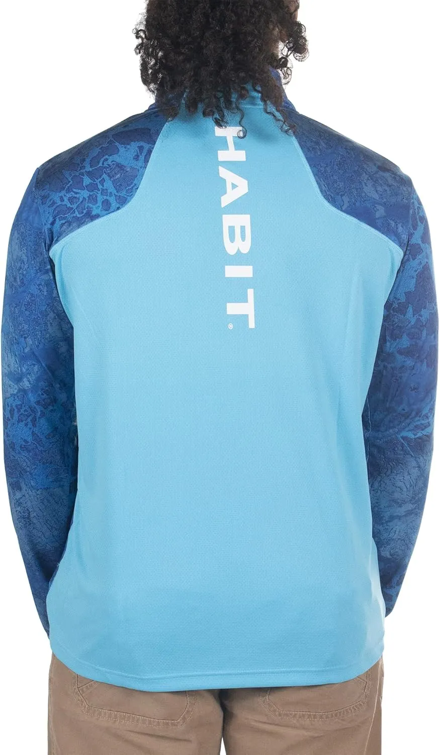 HABIT Men's Black Fork Mountain Trail 1/4 Zip Performance Layer