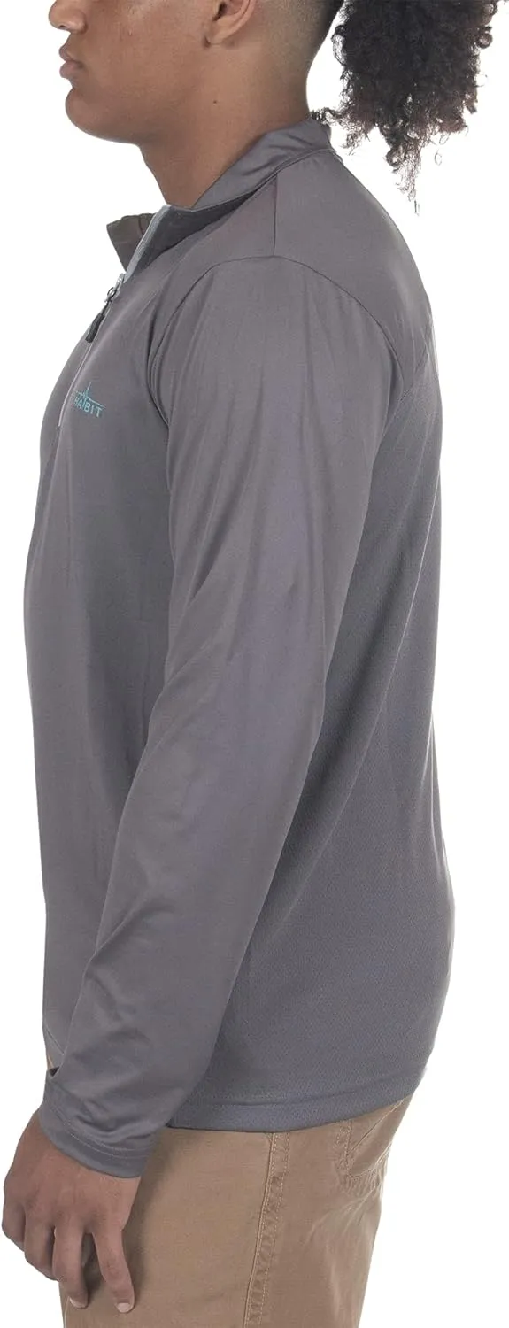 HABIT Men's Black Fork Mountain Trail 1/4 Zip Performance Layer