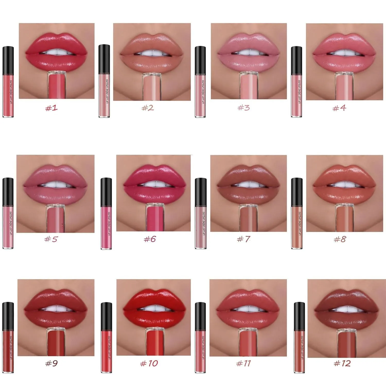 Hailnrothwad Lipstick, Hailnrothwad 12 Colors Cream Texture Lipstick, Creamy Texture, Light and Non-sticky, Highly Moisturizing, Non-sticky, Non-fading, Suitable for Women to Carry (06#)