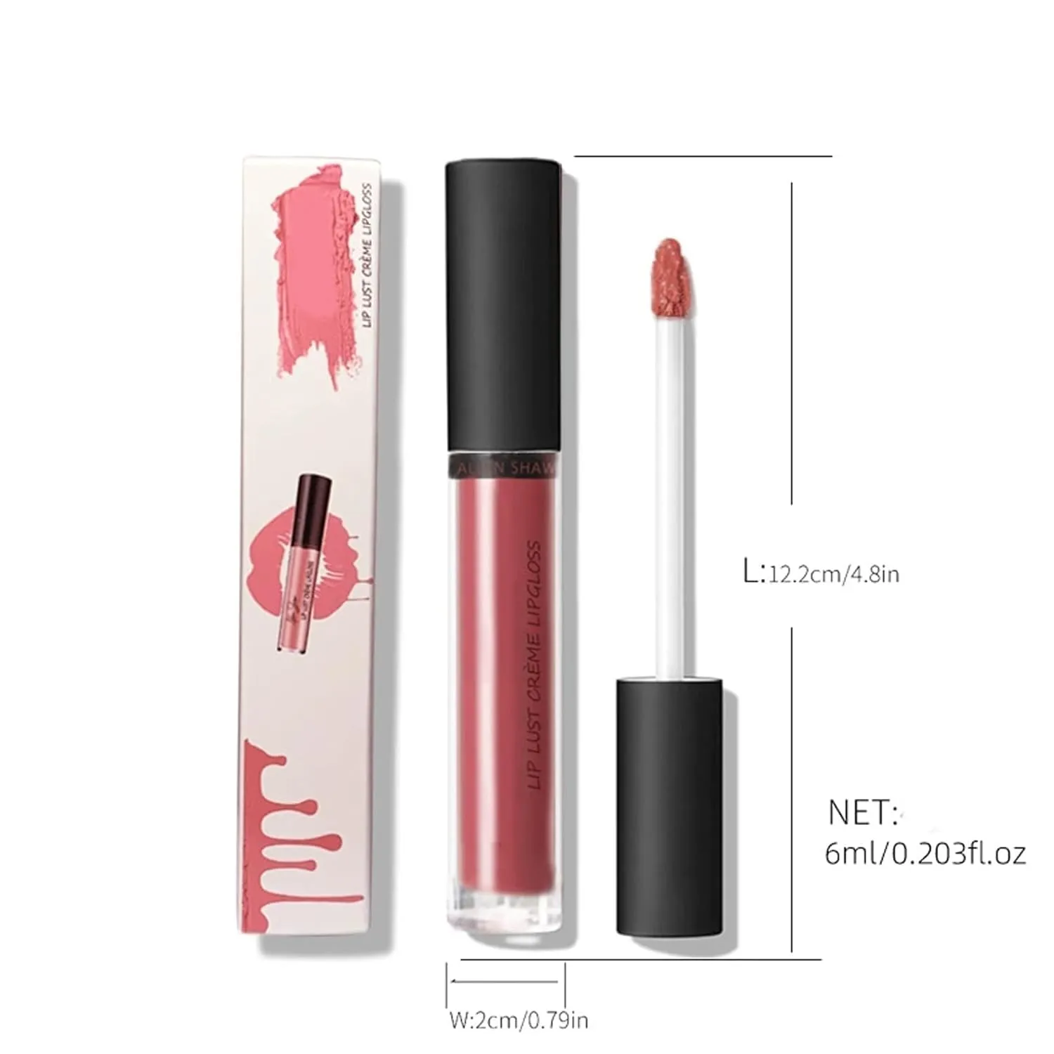 Hailnrothwad Lipstick, Hailnrothwad 12 Colors Cream Texture Lipstick, Creamy Texture, Light and Non-sticky, Highly Moisturizing, Non-sticky, Non-fading, Suitable for Women to Carry (06#)