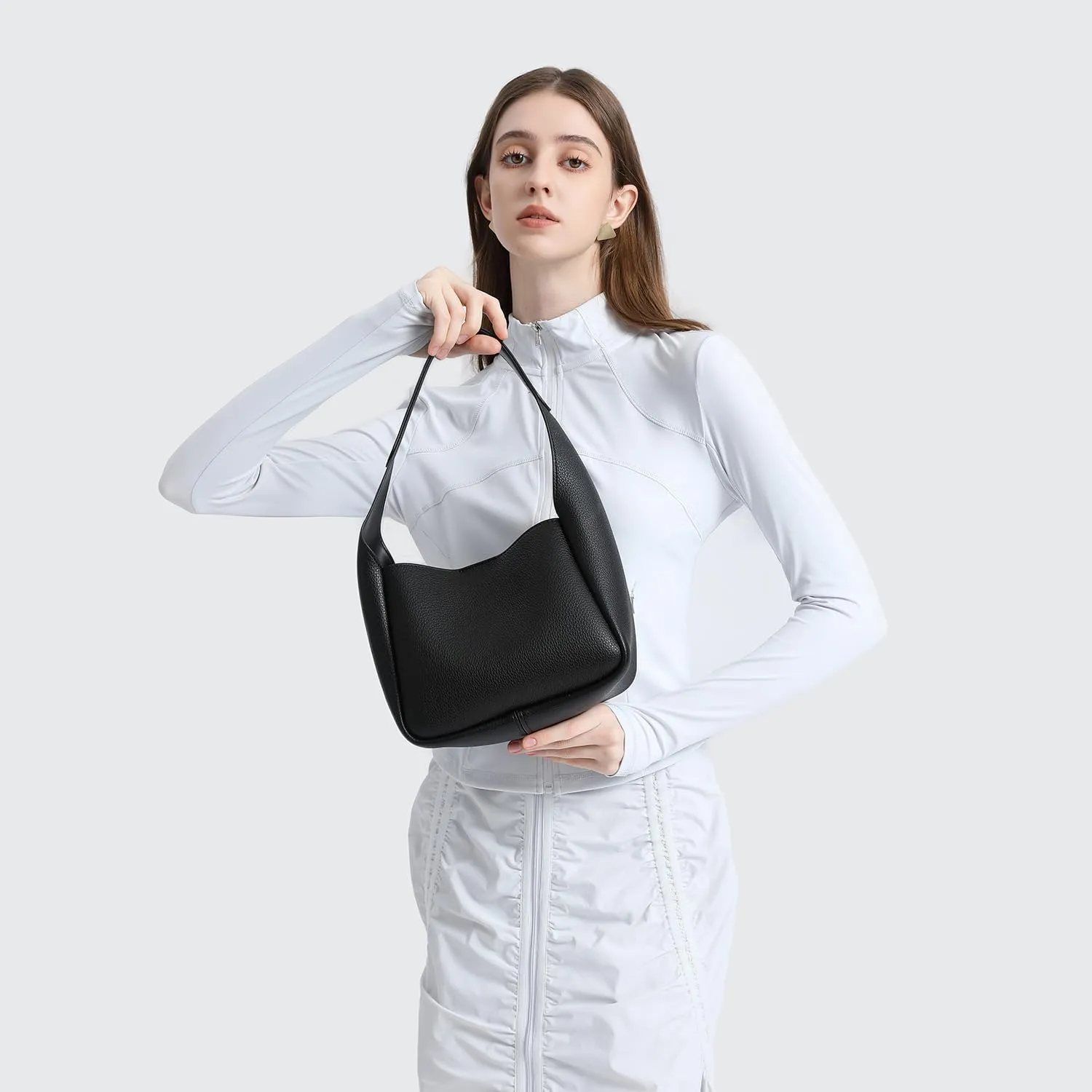 Handbag Chic Vegan Leather Tote Bag for Women Daily Carryall Magnetic Buckle Large Capacity