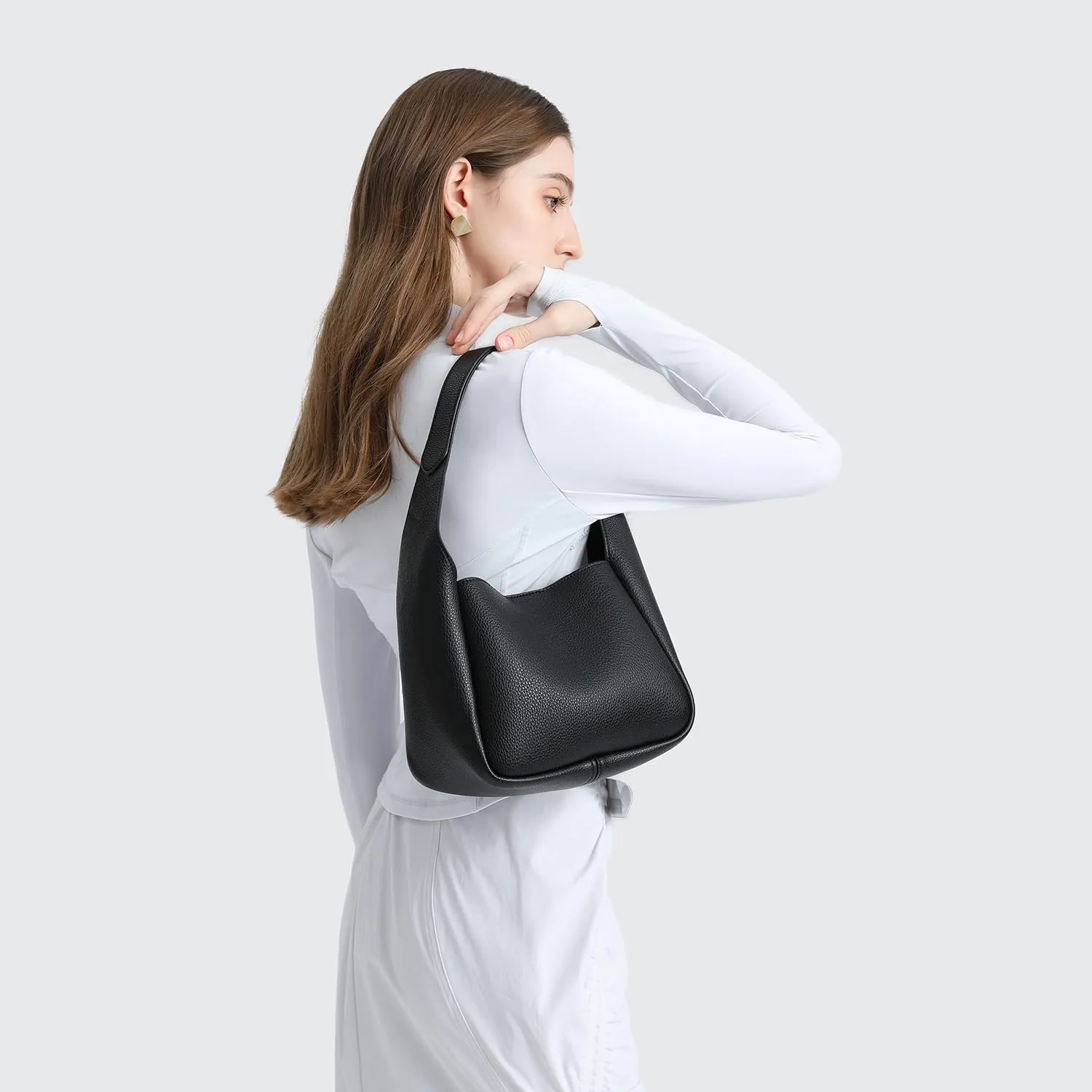 Handbag Chic Vegan Leather Tote Bag for Women Daily Carryall Magnetic Buckle Large Capacity