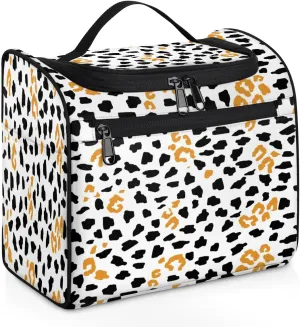Hanging Toiletry Bag Animal Print for Women Girls, Cosmetic Makeup Bag with Multi Compartments, Portable Travel Bag Organizer Large for Toiletries Accessories