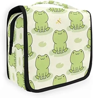 Hanging Toiletry Bag Cute Frog Makeup Travel bag for Toiletries Portable Toiletry Organizer Bags Clear Toiletry Cosmetic Kit