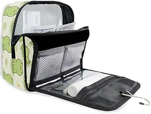 Hanging Toiletry Bag Cute Frog Makeup Travel bag for Toiletries Portable Toiletry Organizer Bags Clear Toiletry Cosmetic Kit