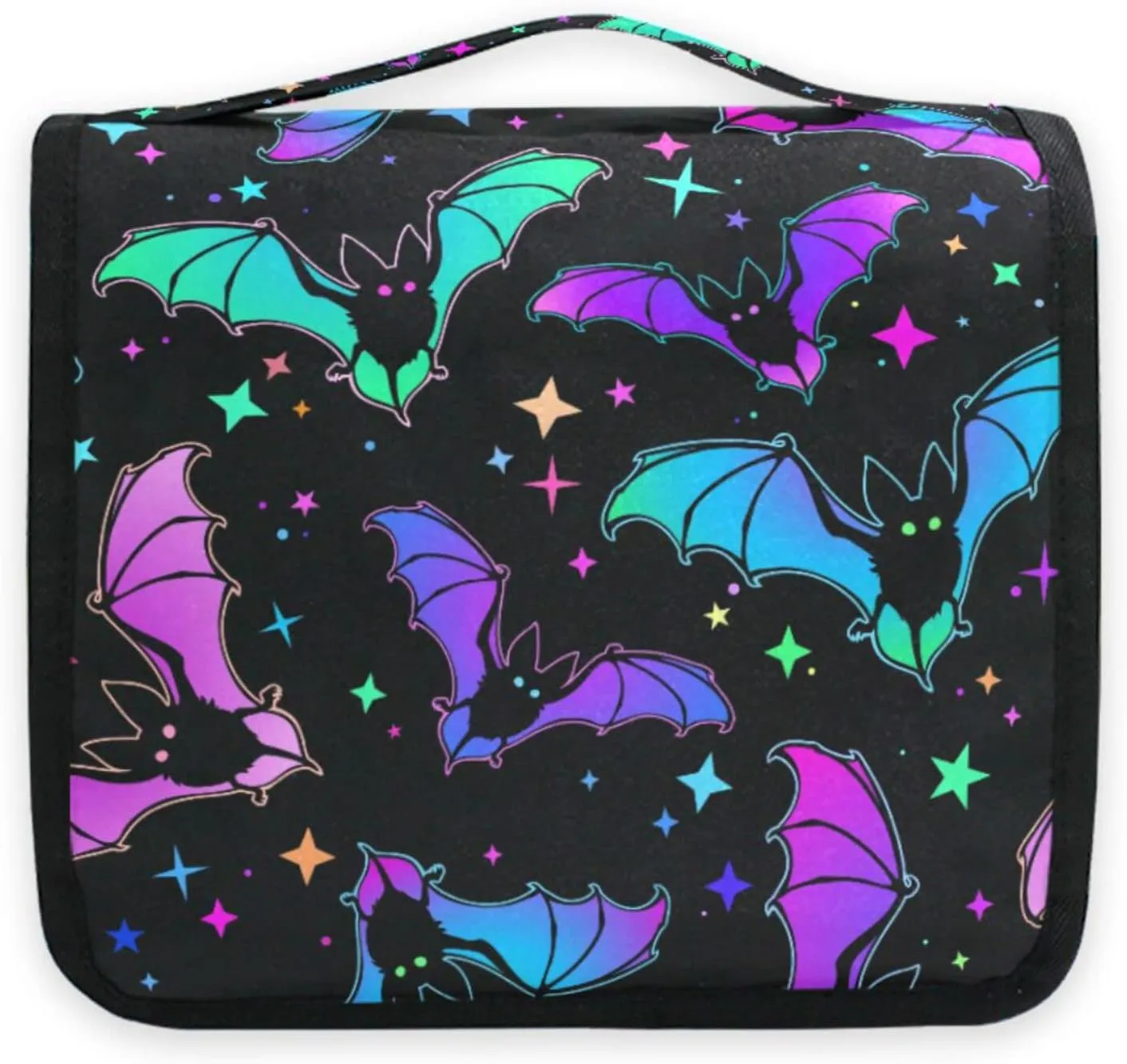 Hanging Toiletry Bag Halloween Luminous Bats Makeup Bag Travel bag for Toiletries Portable Toiletry Organizer Bags Toiletry Bag for Women Men, Travel-Essentials Toiletry Bag