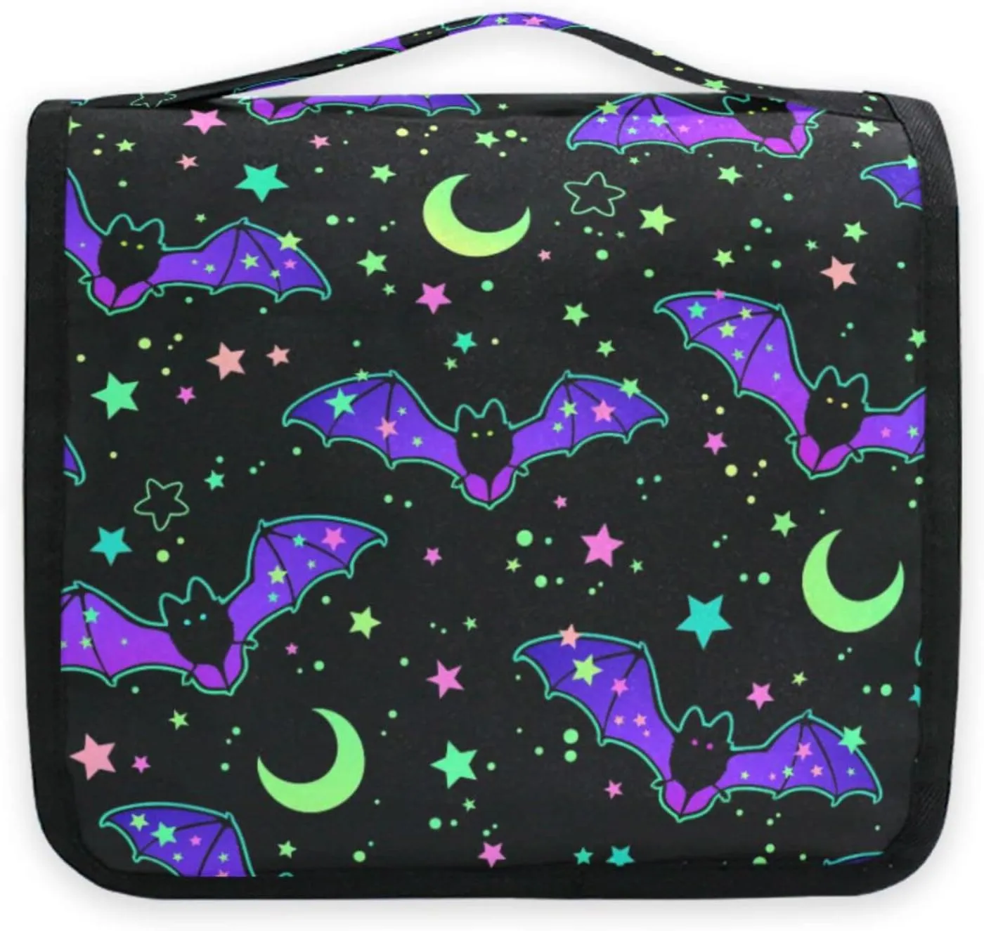 Hanging Toiletry Bag Magic Galaxy Bat Makeup Bag Travel bag for Toiletries Portable Toiletry Organizer Bags Toiletry Bag for Women Men, Travel-Essentials Toiletry Bag