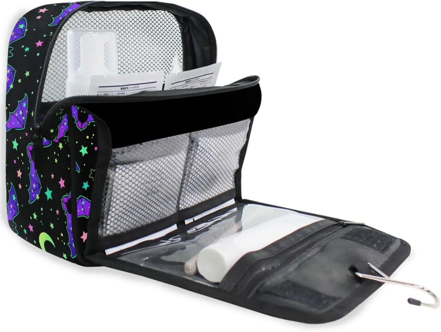 Hanging Toiletry Bag Magic Galaxy Bat Makeup Bag Travel bag for Toiletries Portable Toiletry Organizer Bags Toiletry Bag for Women Men, Travel-Essentials Toiletry Bag
