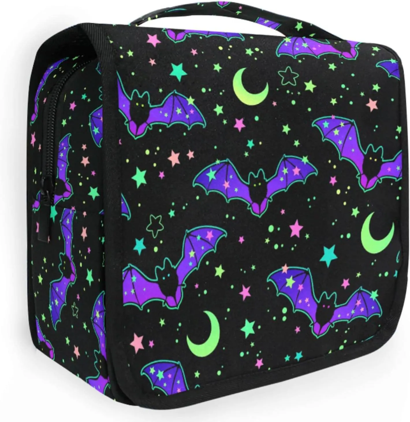 Hanging Toiletry Bag Magic Galaxy Bat Makeup Bag Travel bag for Toiletries Portable Toiletry Organizer Bags Toiletry Bag for Women Men, Travel-Essentials Toiletry Bag