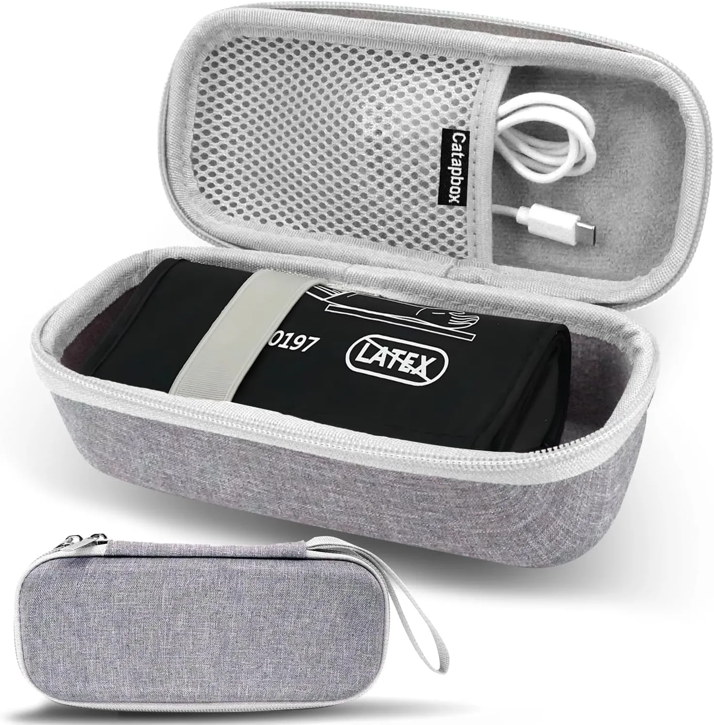 Hard Carrying Case for Checkme Wellue BP2 & BP2A Blood Pressure Monitor, Travel Storage Case for Withings BPM Connect BP Monitor & for Garmin Index BPM, Protect Bag Only (Grey)