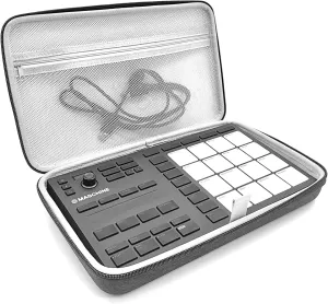 Hardshell Travel Case Compatible with Native Instruments Maschine Mikro MK3 Drum Controller Analog Device cover Velvet Interior(Grey)