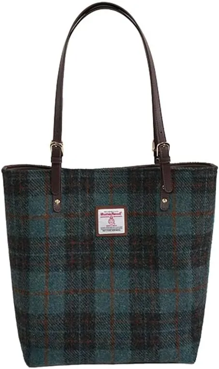 Harris Tweed Tote bag Retro Plaid Large Capacity Handbag Versatile Shoulder Bag
