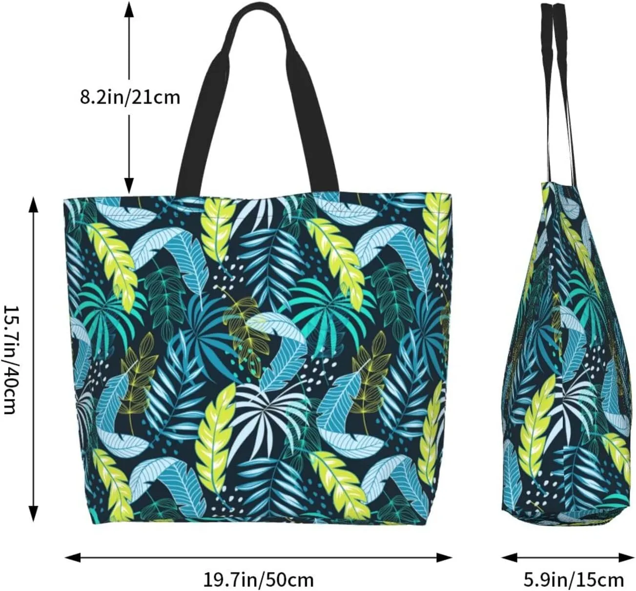 Hawaii Hawaiian Flower Tote Bag Reusable Shopping Bag Grocery Bags Fashion Shoulder Bag for Women Men