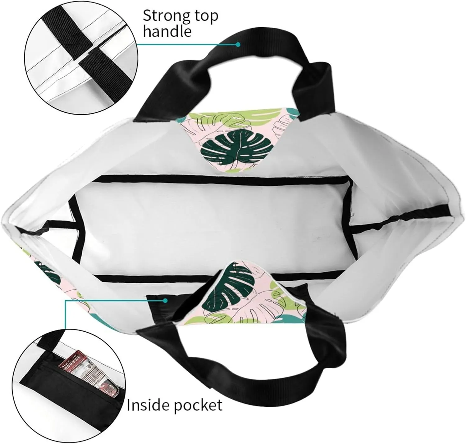 Hawaii Hawaiian Flower Tote Bag Reusable Shopping Bag Grocery Bags Fashion Shoulder Bag for Women Men
