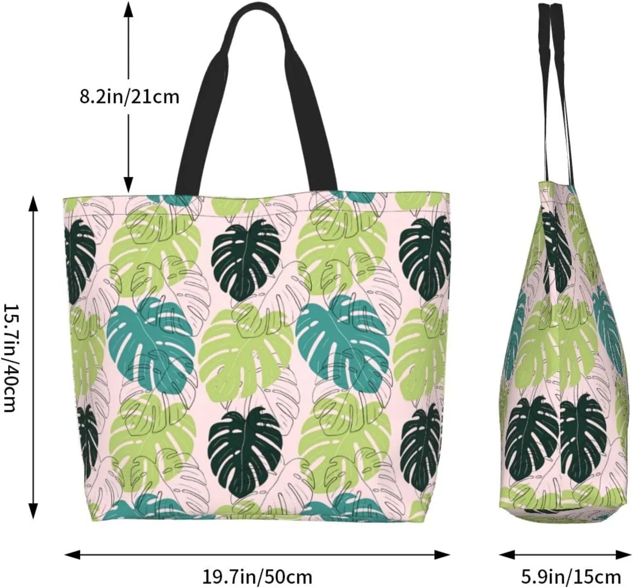 Hawaii Hawaiian Flower Tote Bag Reusable Shopping Bag Grocery Bags Fashion Shoulder Bag for Women Men