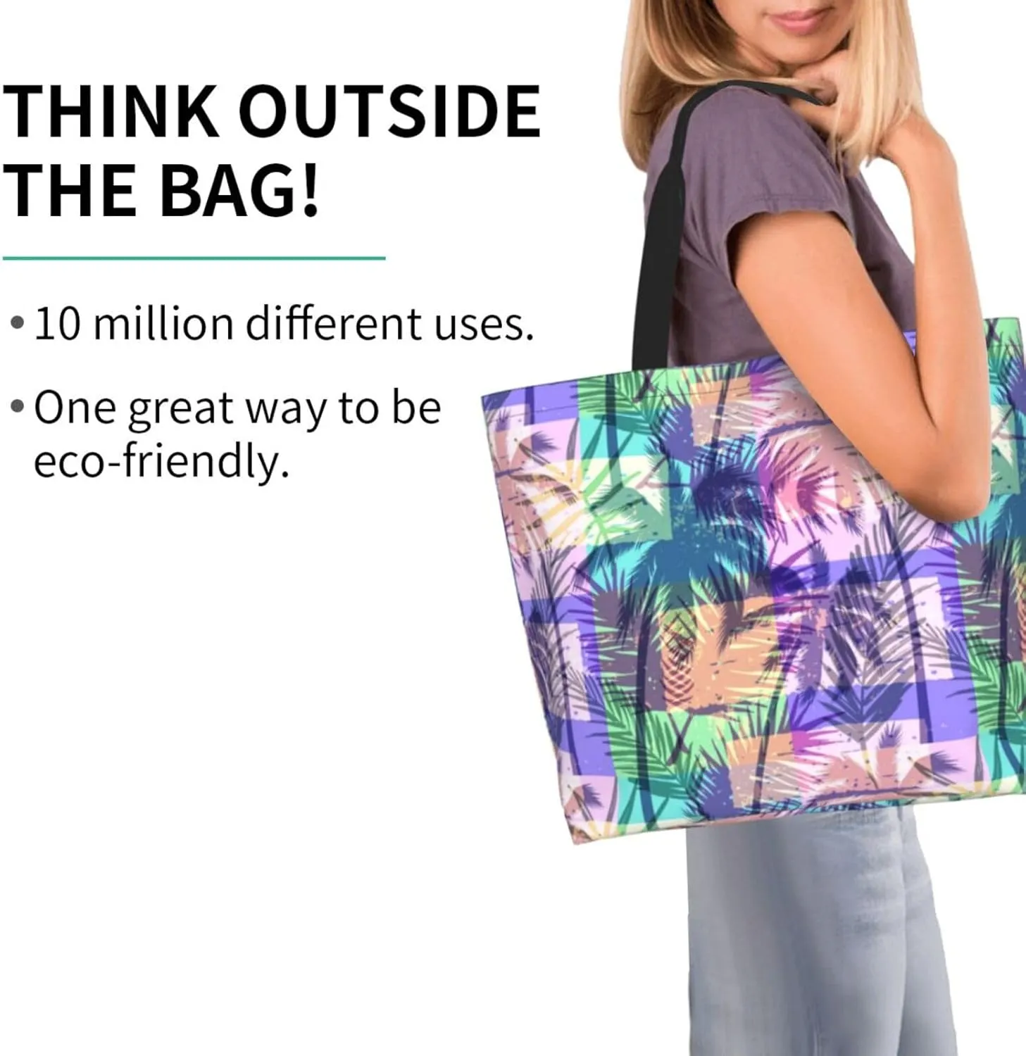 Hawaii Hawaiian Flower Tote Bag Reusable Shopping Bag Grocery Bags Fashion Shoulder Bag for Women Men