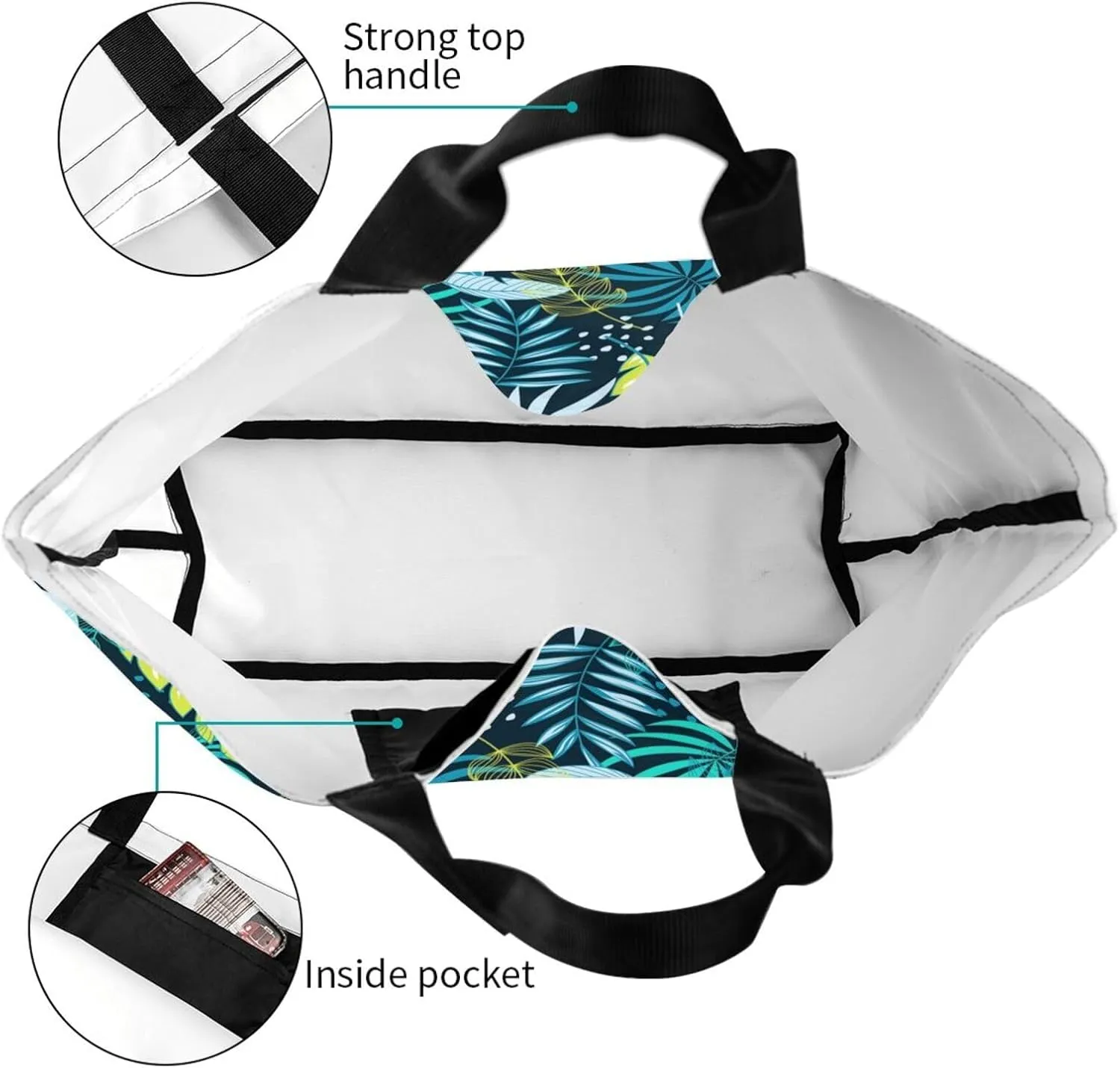 Hawaii Hawaiian Flower Tote Bag Reusable Shopping Bag Grocery Bags Fashion Shoulder Bag for Women Men