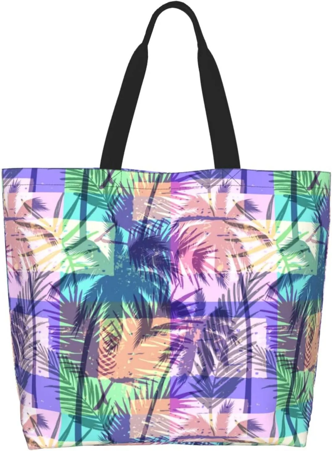 Hawaii Hawaiian Flower Tote Bag Reusable Shopping Bag Grocery Bags Fashion Shoulder Bag for Women Men
