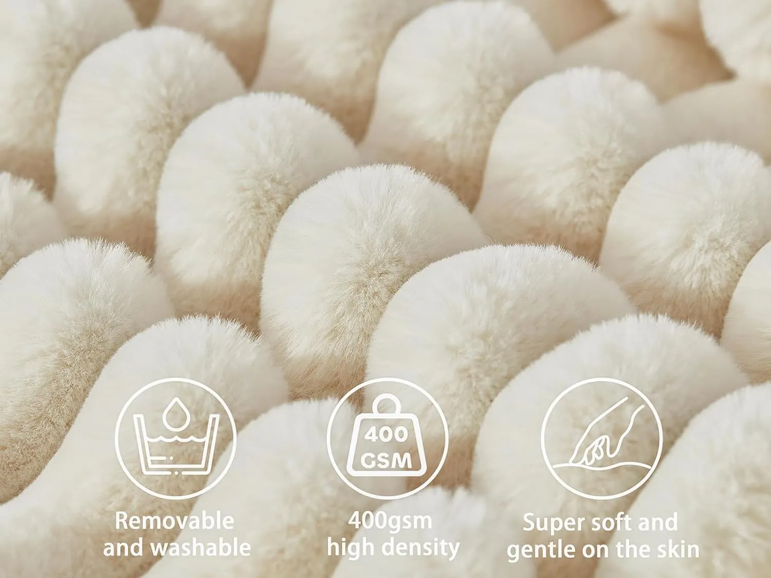 Headboard Pillow   A Long Neck Roll Pillow Body Pillow，Faux Fur Headboard Wedge Pillow with Removable Cover (Beige, Twin：39x8x20 inches)
