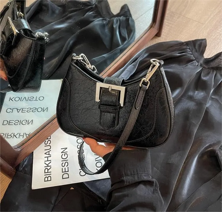 High-end retro underarm Purses women's commuting versatile shoulder messenger bags simple solid color handbags