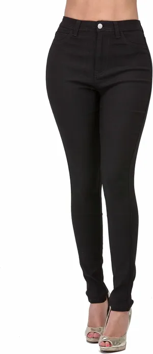 High Waisted-Rise Colored Stretch Skinny Destroyed Ripped Distressed Jeans for Women Olive Mustard RED
