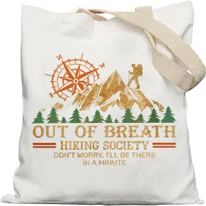 Hiking Lover Gifts Tote Bag, Hikers Mountain Travelers Gifts Canvas Tote Bags for Women, Gift for Adventurous Women