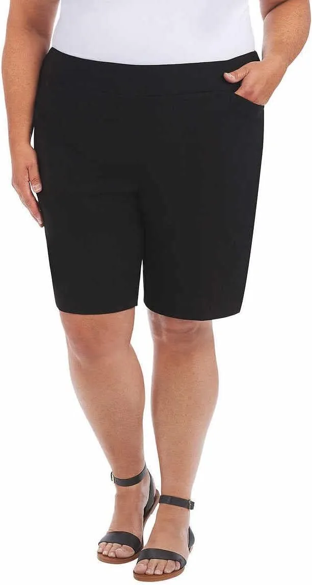 Hilary Radley Womens Midweight Mid Rise Pull On Bermuda Short
